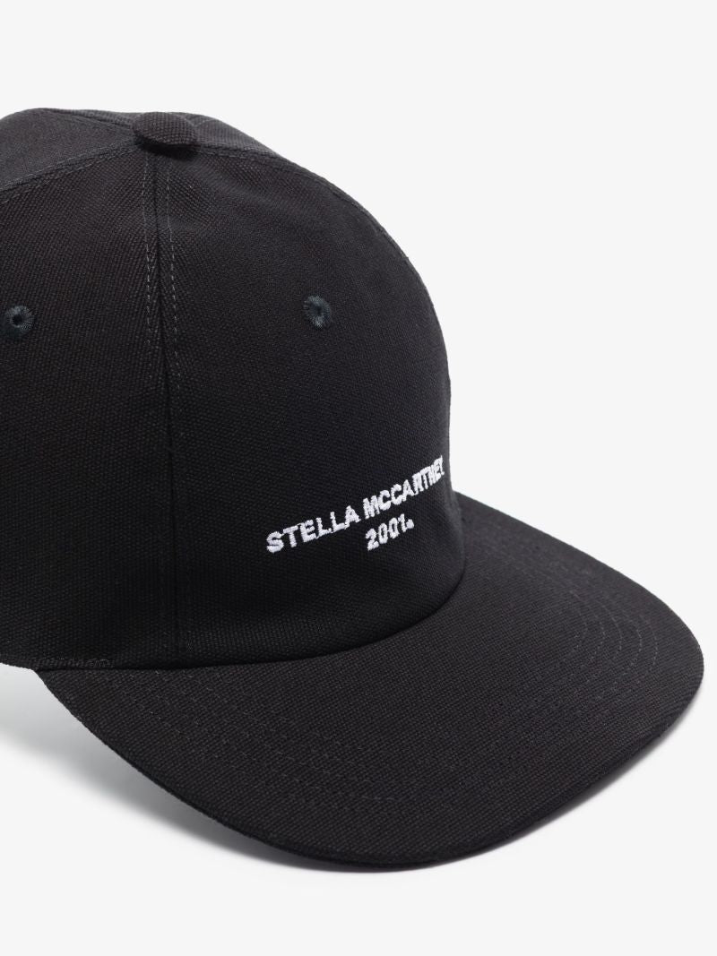 Black Embroidered Logo Baseball Cap