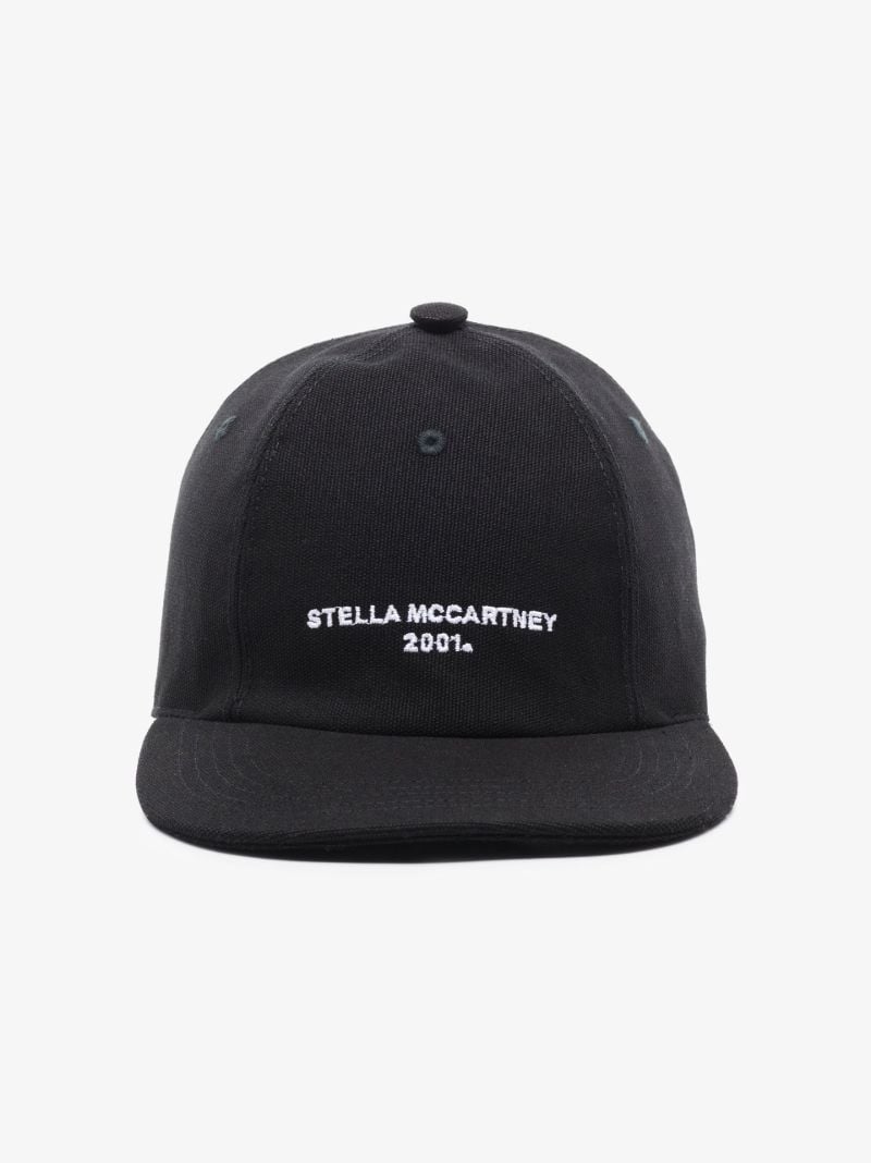 Black Embroidered Logo Baseball Cap
