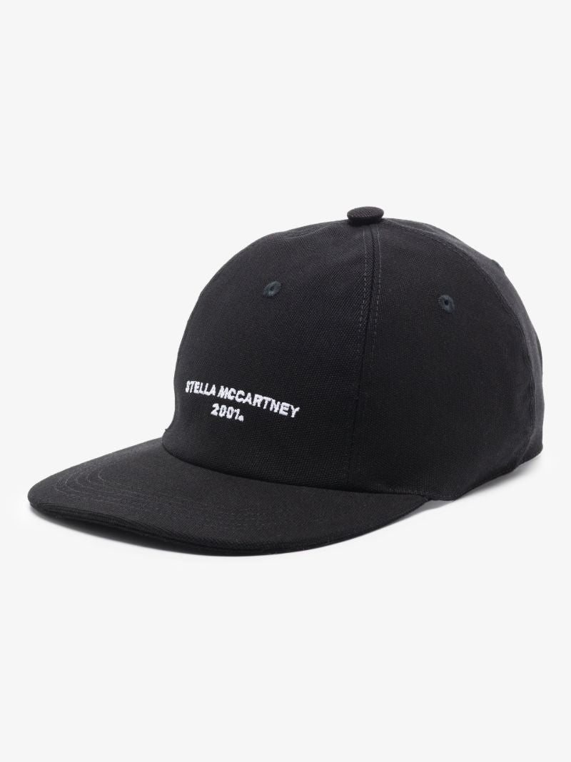 Black Embroidered Logo Baseball Cap