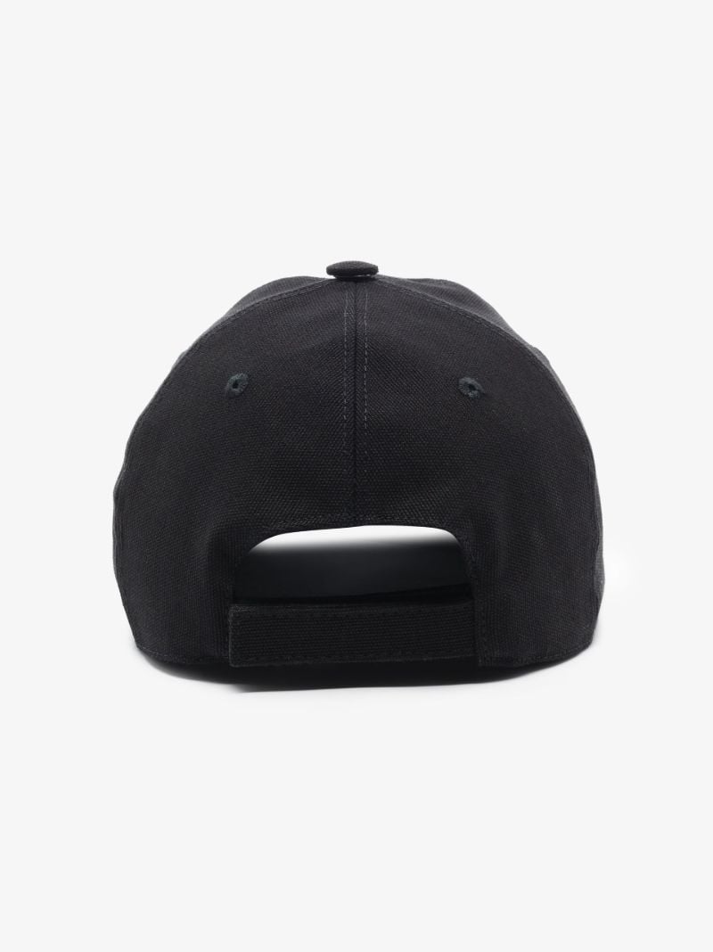 Black Embroidered Logo Baseball Cap