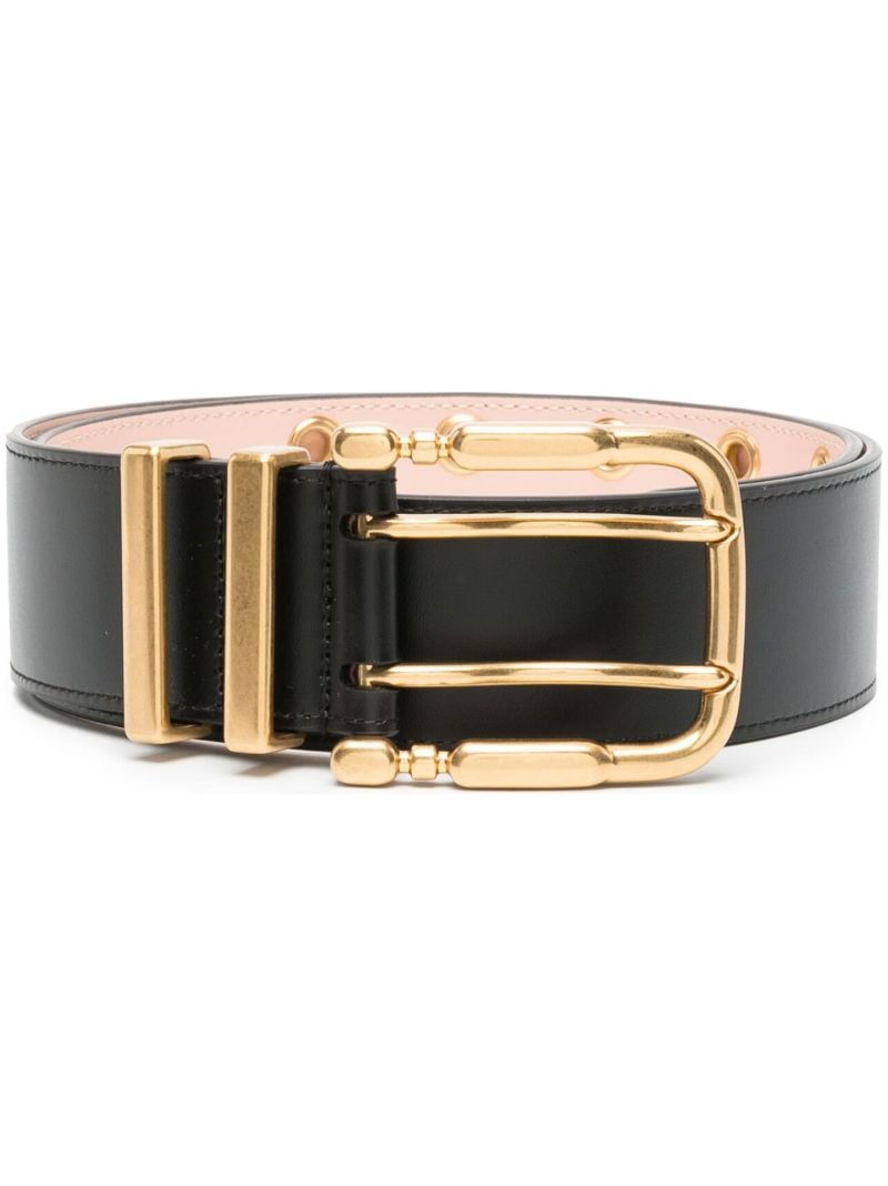 Black Duo Leather Belt