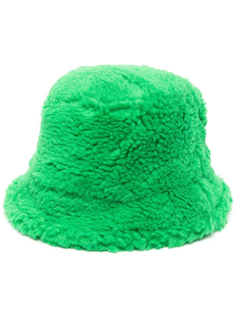 Green Wera Faux Fur Bucket Hat