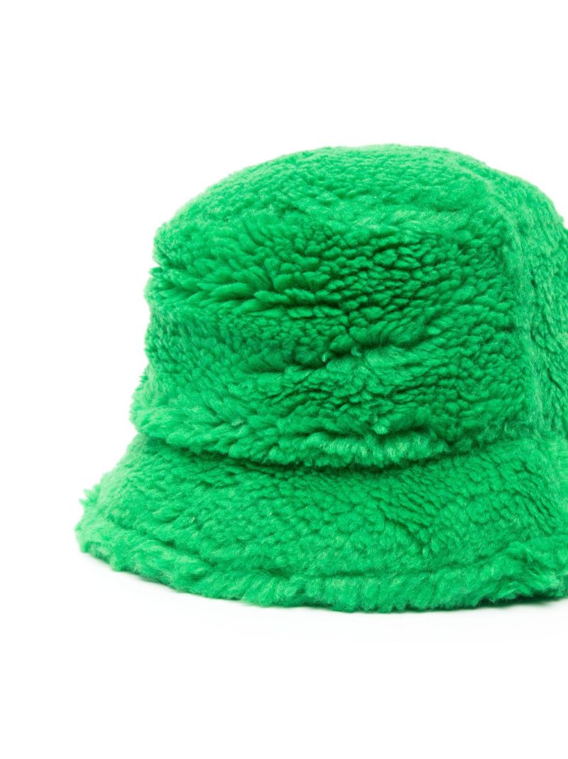 Green Wera Faux Fur Bucket Hat