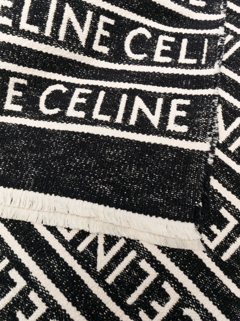 Black Logo Jacquard Throw