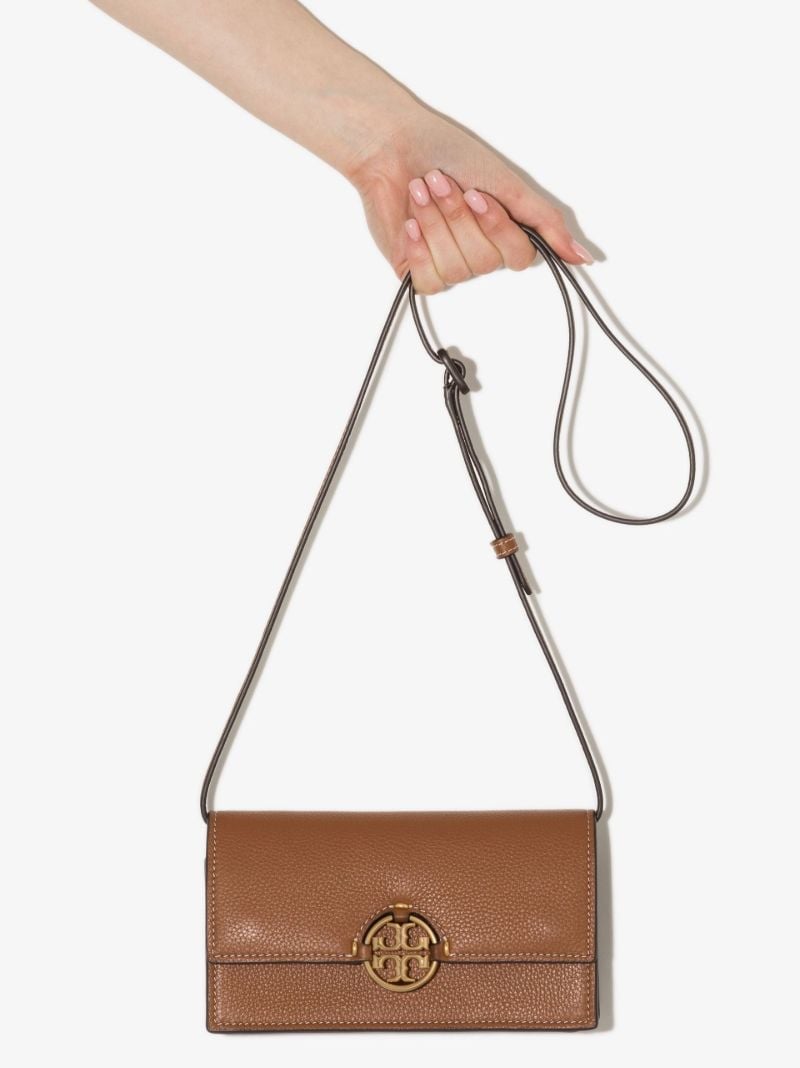 Brown Miller Leather Chain Wallet
