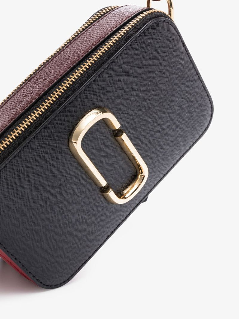 Black Snapshot Leather Cross Body Bag