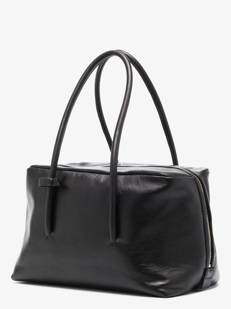 Black the Duet Satchel Leather Tote Bag