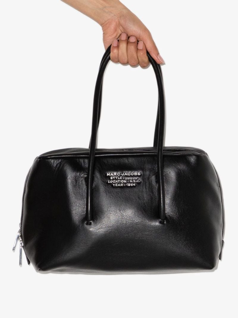 Black the Duet Satchel Leather Tote Bag