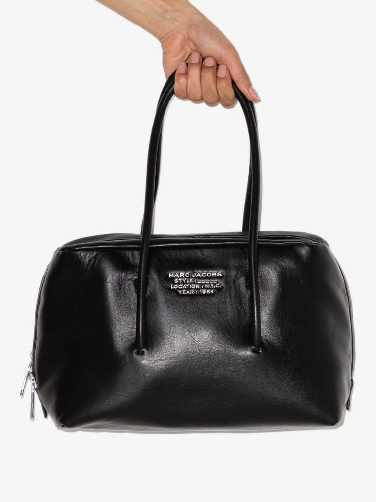 Black the Duet Satchel Leather Tote Bag