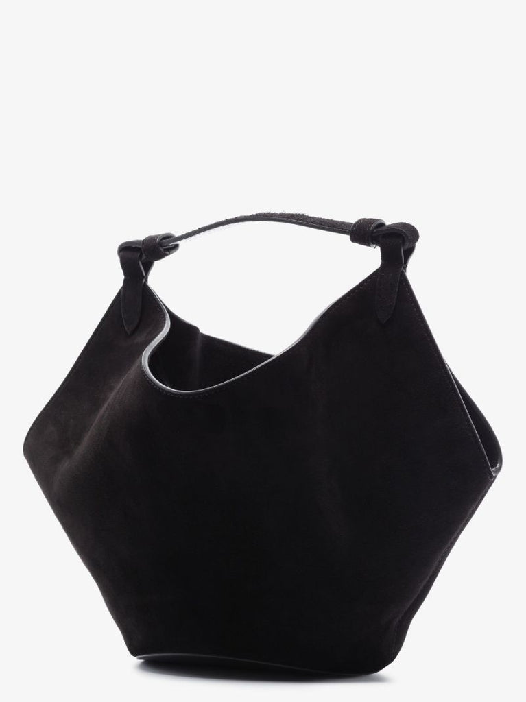 Black Lotus Mini Suede Tote Bag