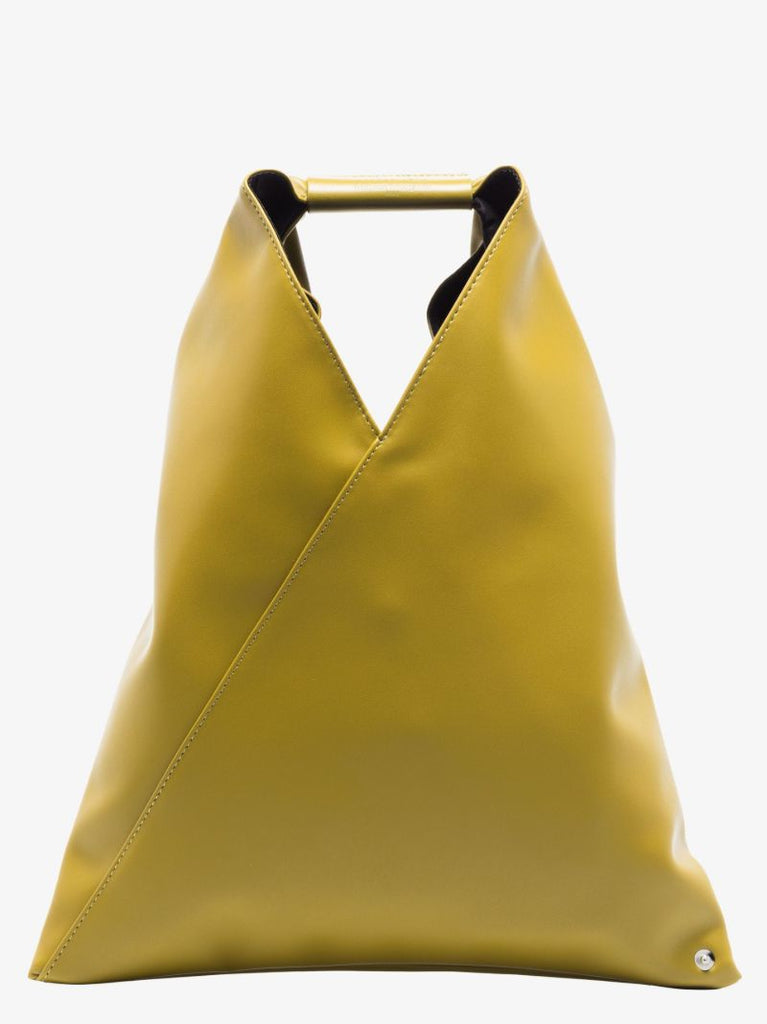 Green Japanese Small Faux Leather Tote Bag