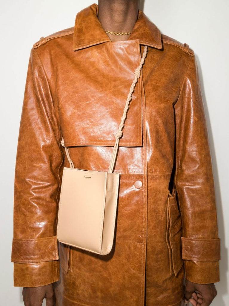 Neutral Tangle Leather Small Cross Body Bag
