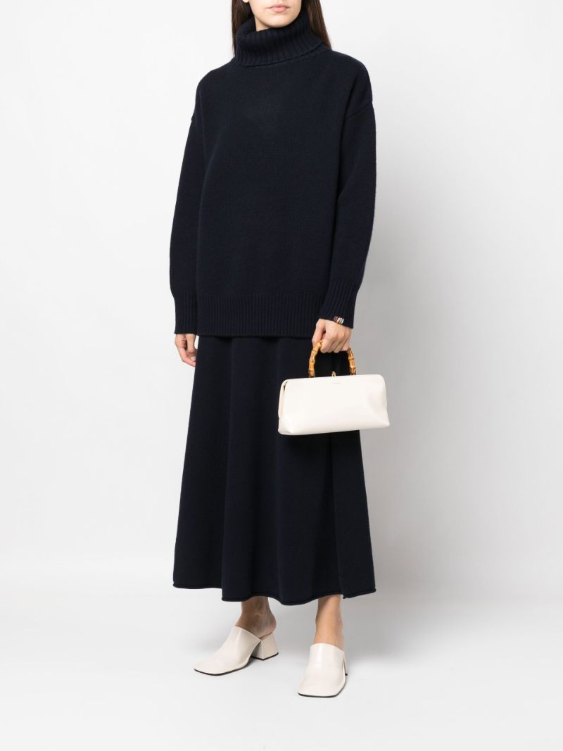 White Goji Leather Top Handle Bag
