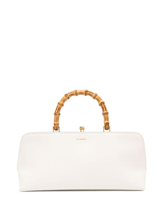White Goji Leather Top Handle Bag