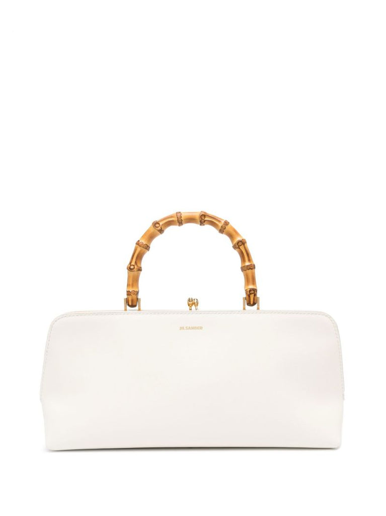 White Goji Leather Top Handle Bag