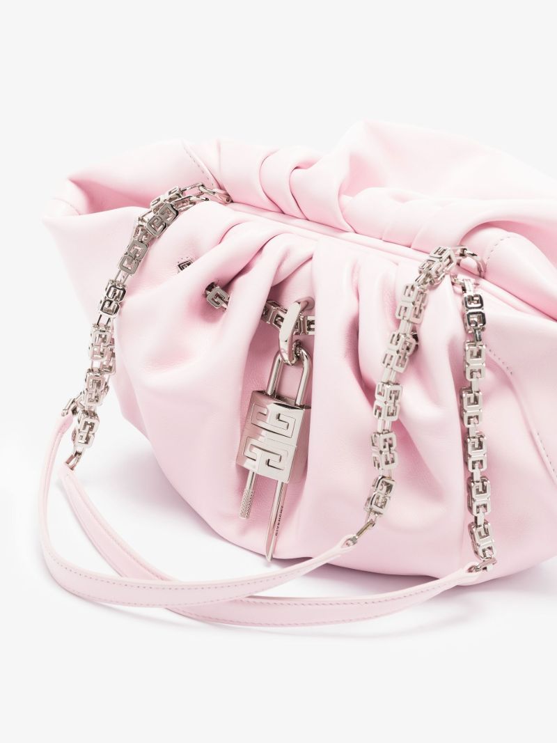 Pink Kenny 4g Chain Leather Bag