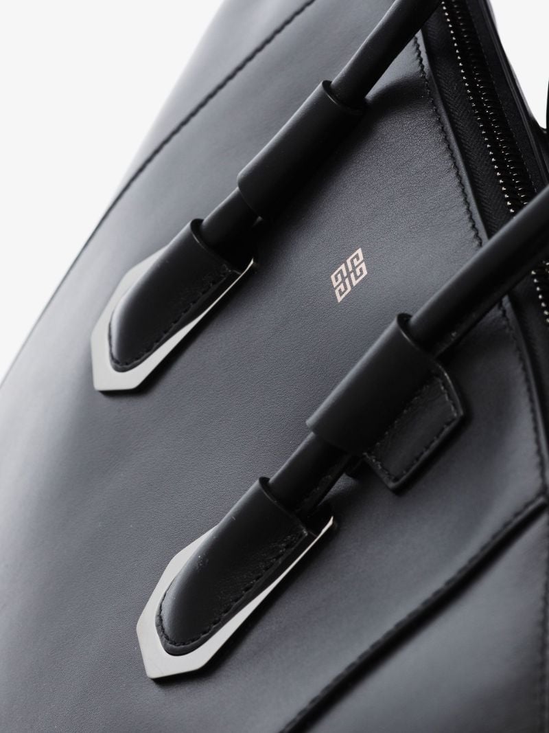 Black Antigona Small Leather Sport Tote Bag