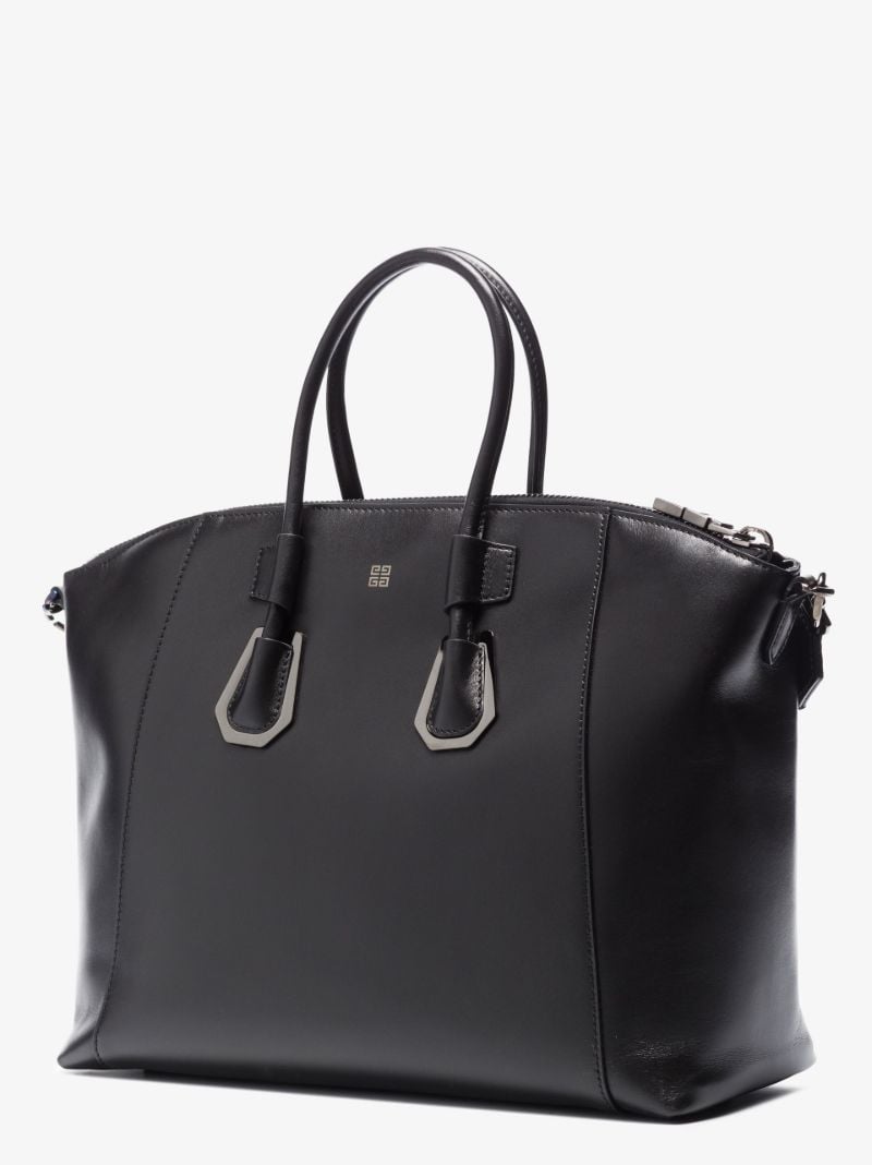 Black Antigona Small Leather Sport Tote Bag