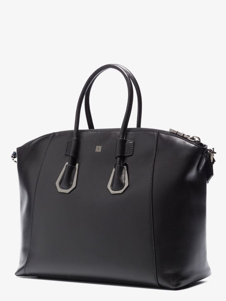 Black Antigona Small Leather Sport Tote Bag