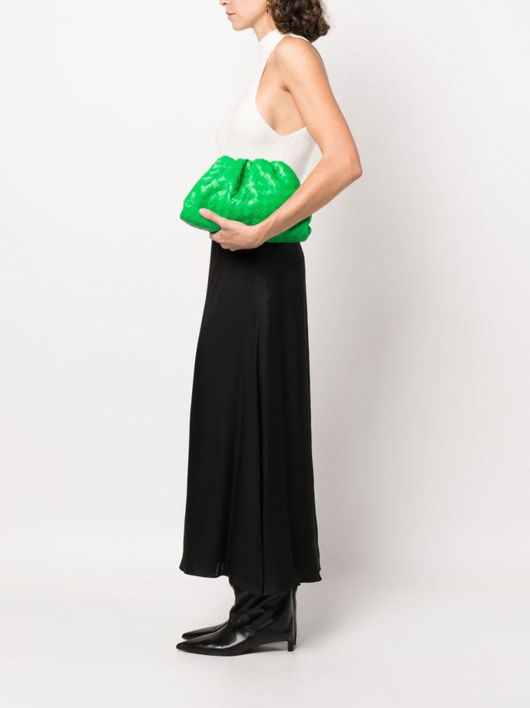 Green Teen Pouch Leather Clutch Bag