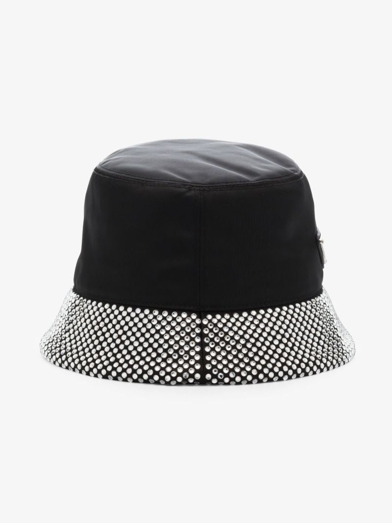 Black Re-nylon Crystal Bucket Hat