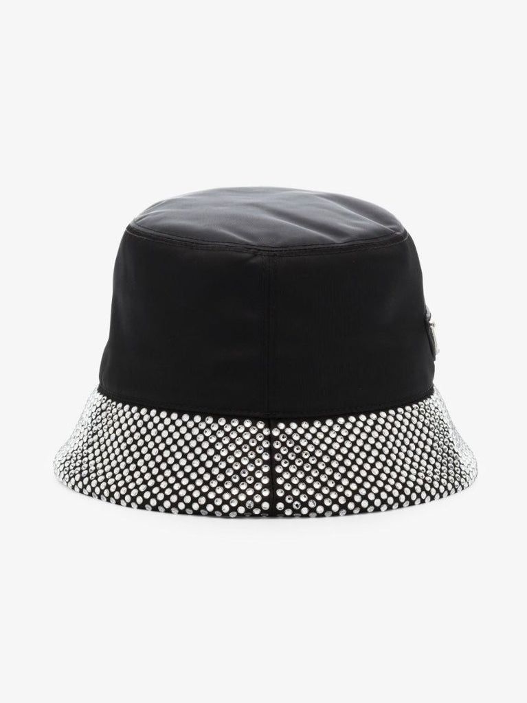 Black Re-nylon Crystal Bucket Hat
