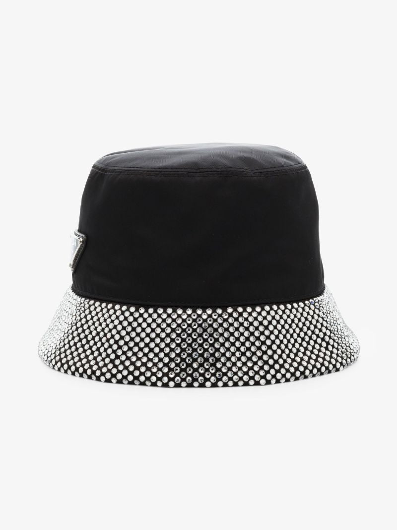 Black Re-nylon Crystal Bucket Hat