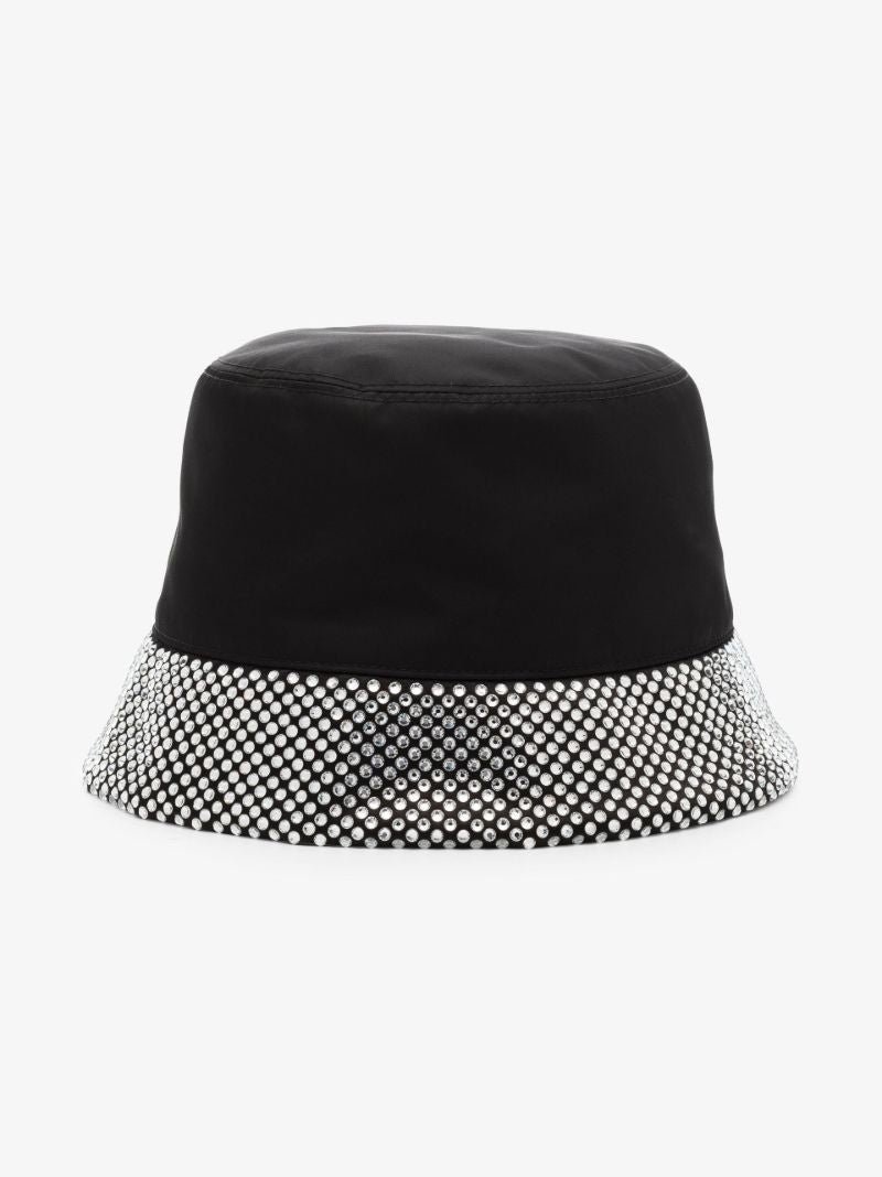 Black Re-nylon Crystal Bucket Hat