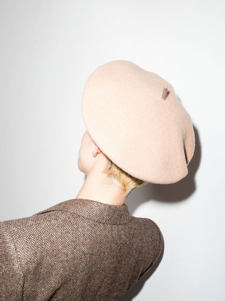 Neutral Wool Beret