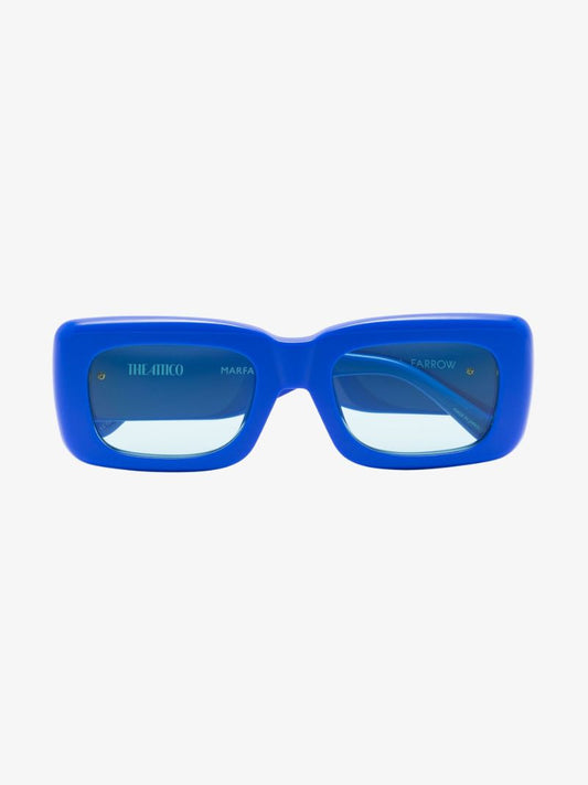 X the Attico Blue Marfa Rectangle Frame Sunglasses
