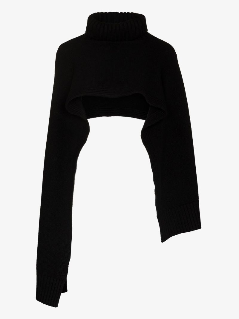 Black High Neck Cashmere Scarf