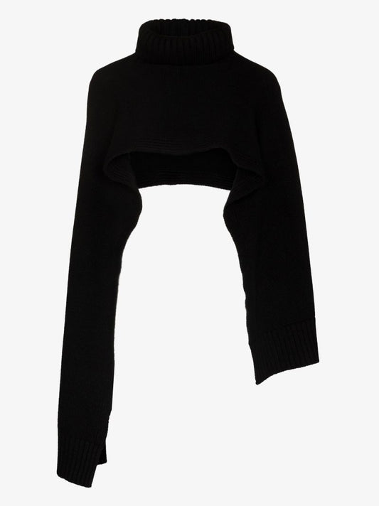 Black High Neck Cashmere Scarf