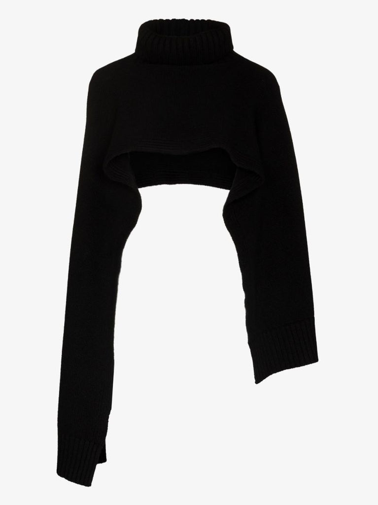 Black High Neck Cashmere Scarf