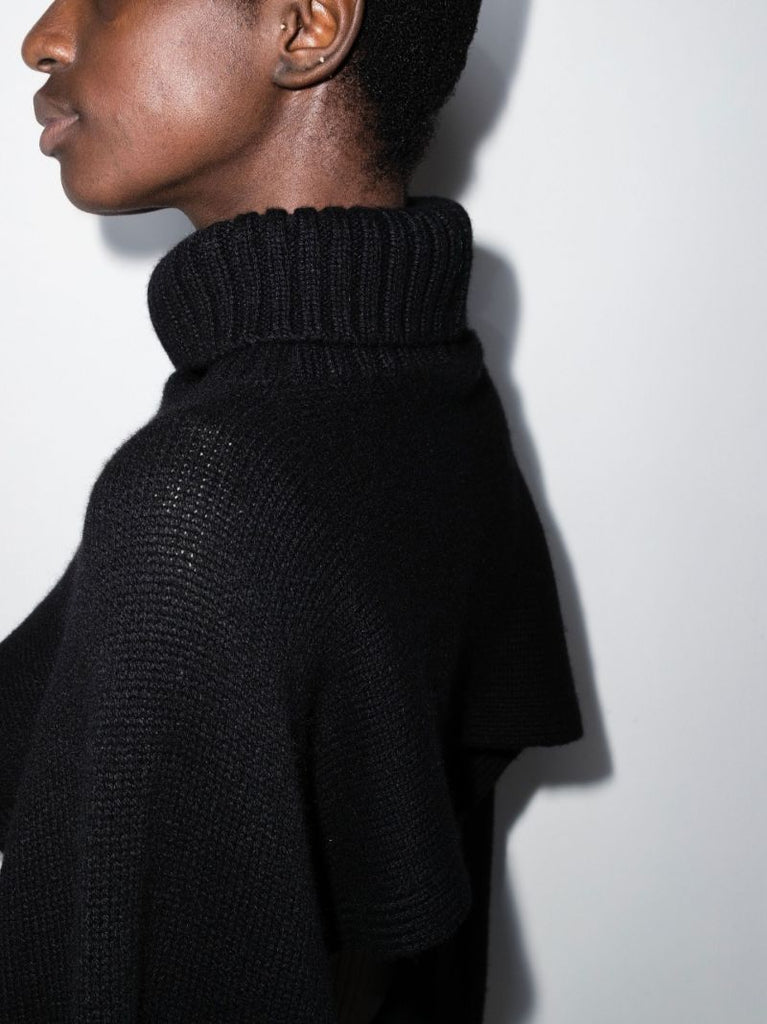 Black High Neck Cashmere Scarf