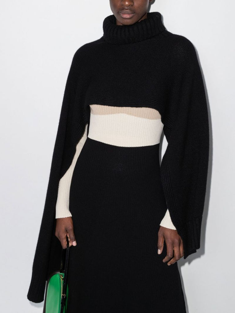 Black High Neck Cashmere Scarf