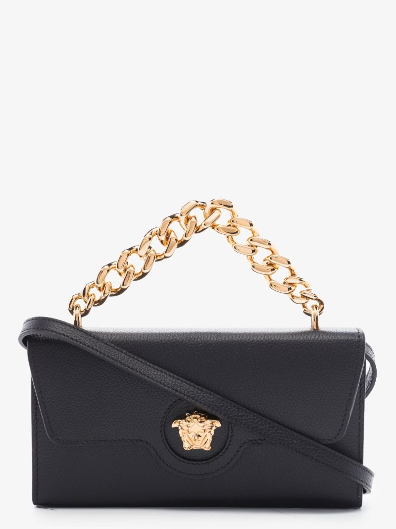 Black La Medusa Leather Mini Bag