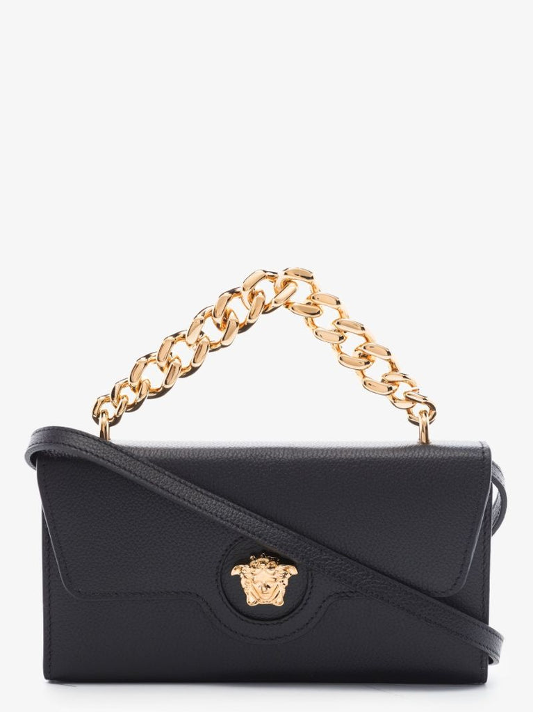 Black La Medusa Leather Mini Bag
