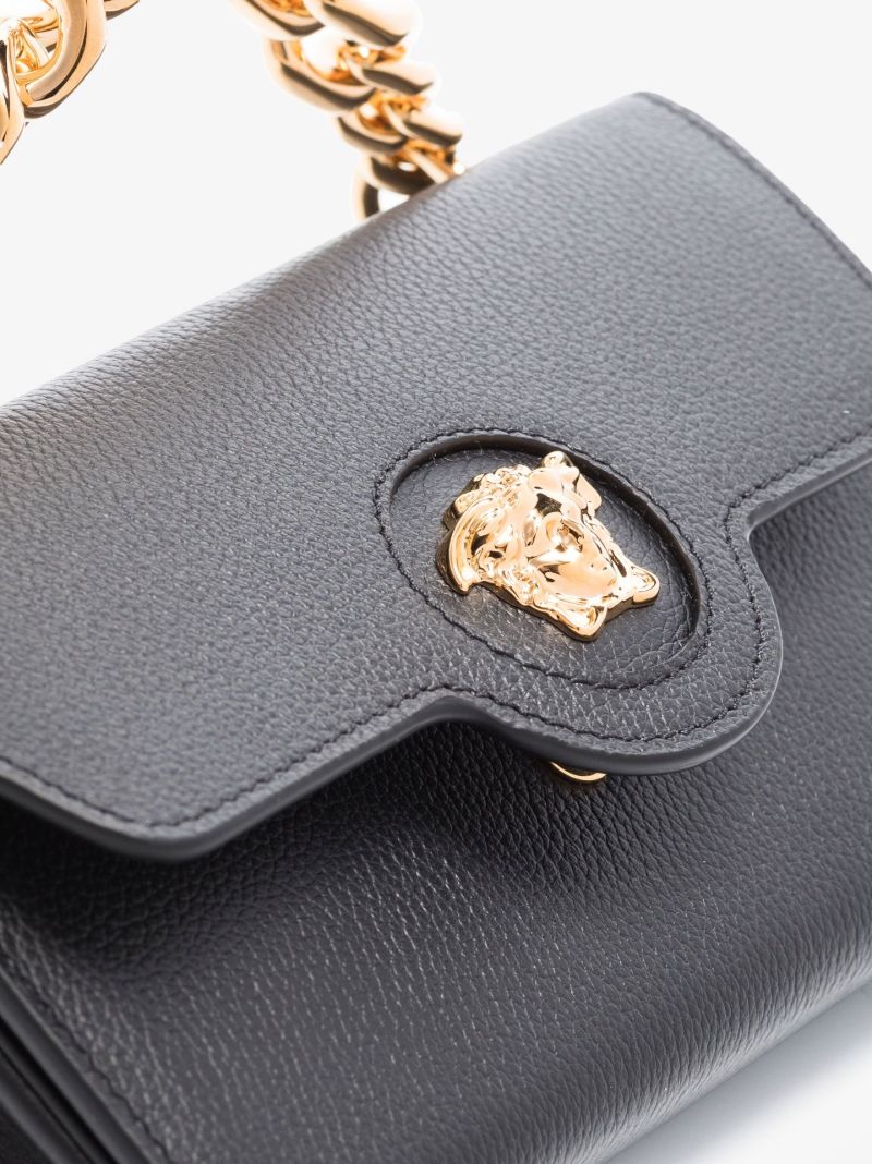 Black La Medusa Leather Mini Bag
