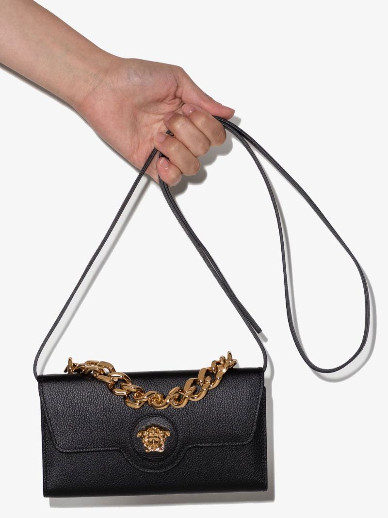 Black La Medusa Leather Mini Bag