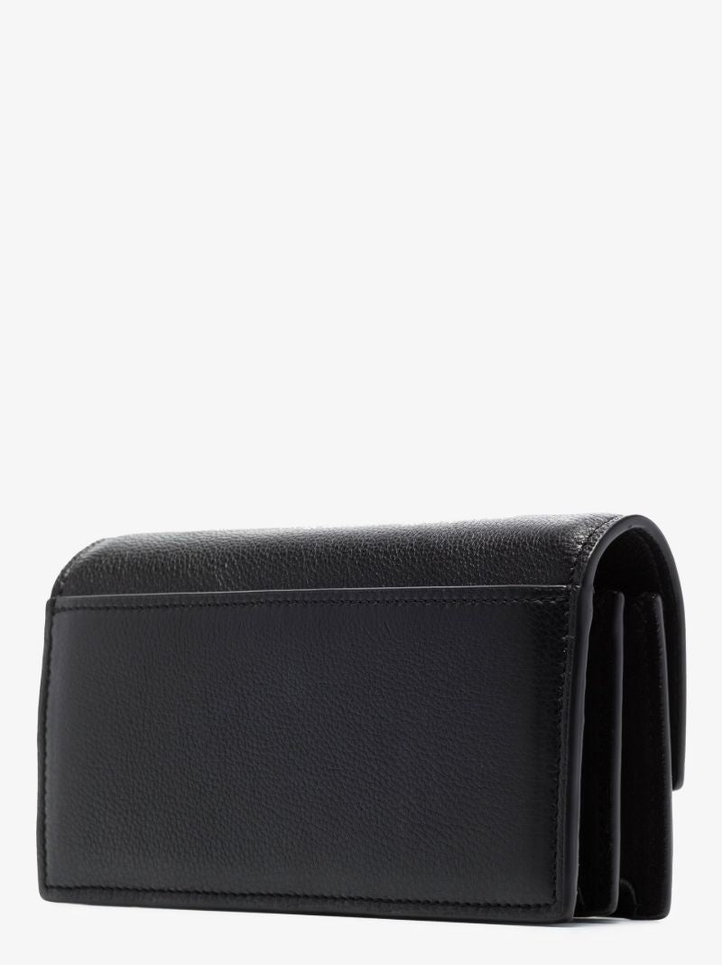 Black Miller Leather Chain Wallet