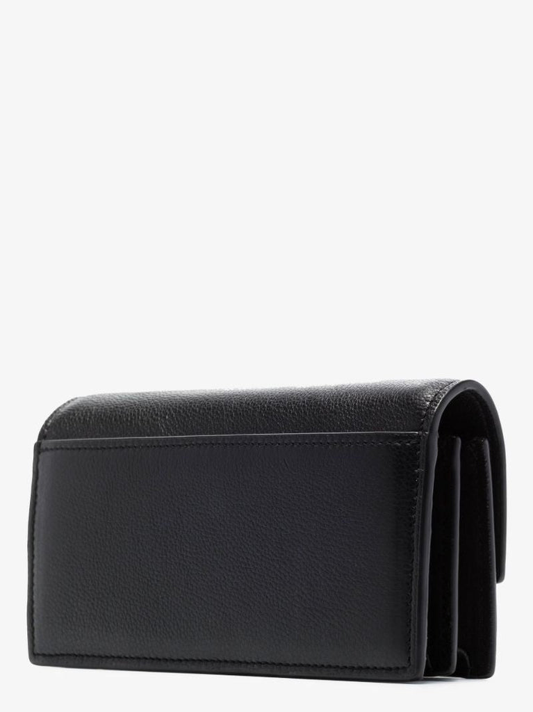 Black Miller Leather Chain Wallet