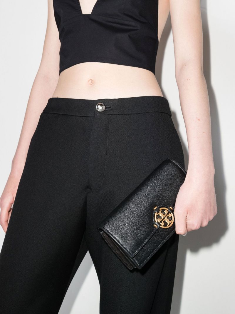 Black Miller Leather Chain Wallet