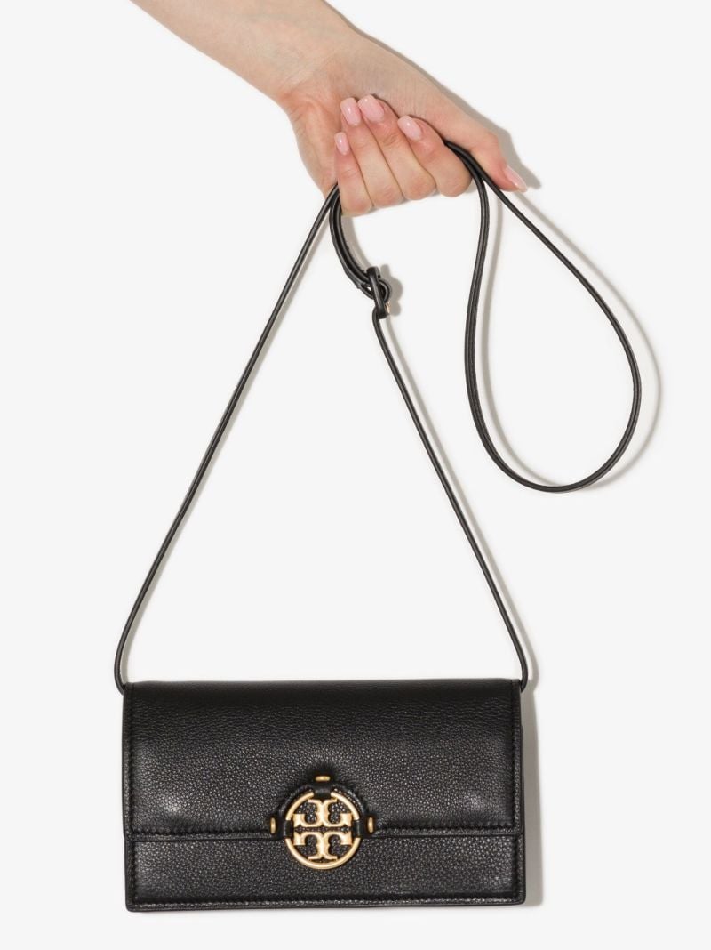 Black Miller Leather Chain Wallet
