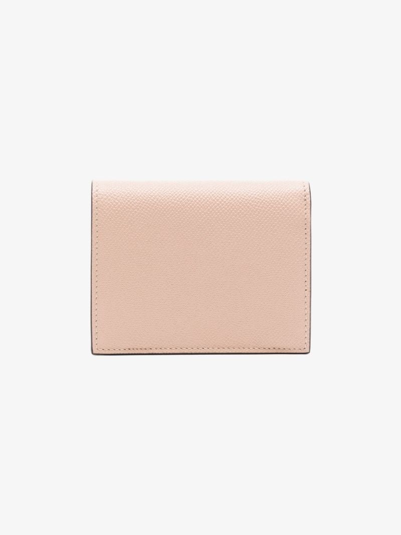 Pink Gancini Grained Leather Wallet