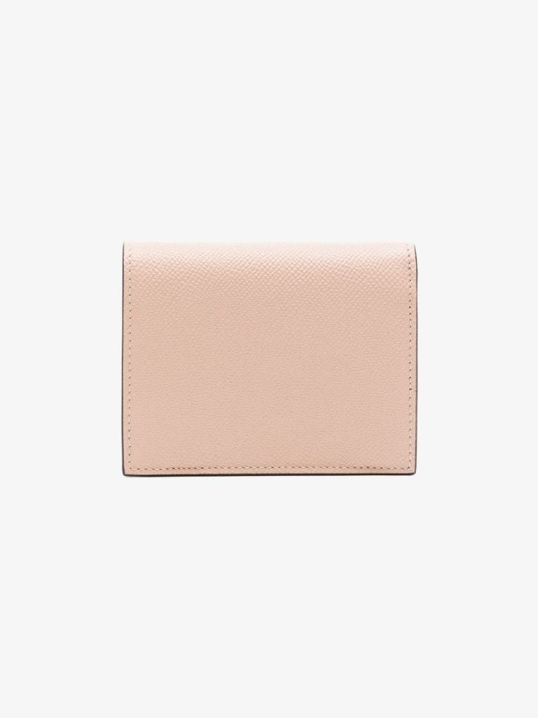 Pink Gancini Grained Leather Wallet