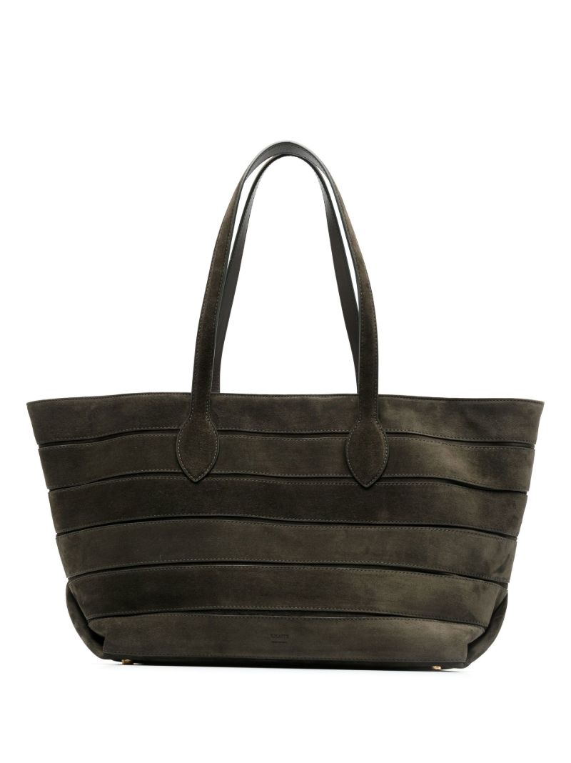 Green the Florence Panelled Suede Tote Bag
