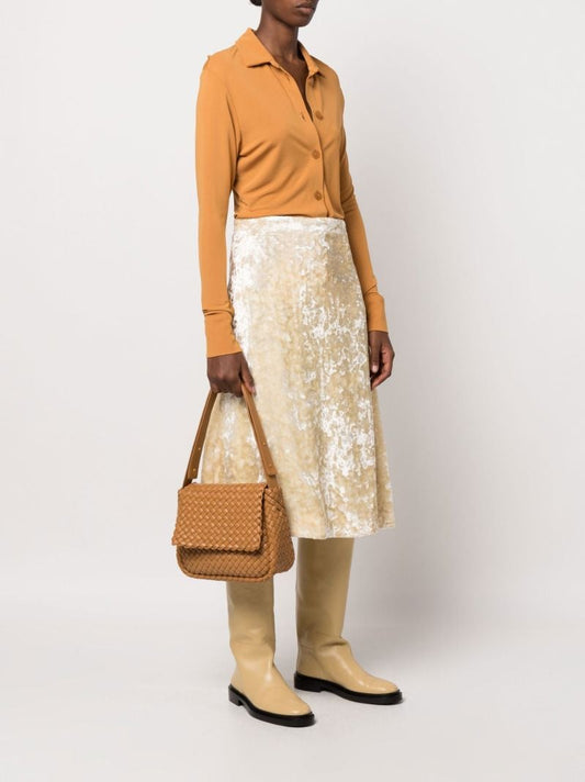 Brown Cobble Leather Shoulder Bag