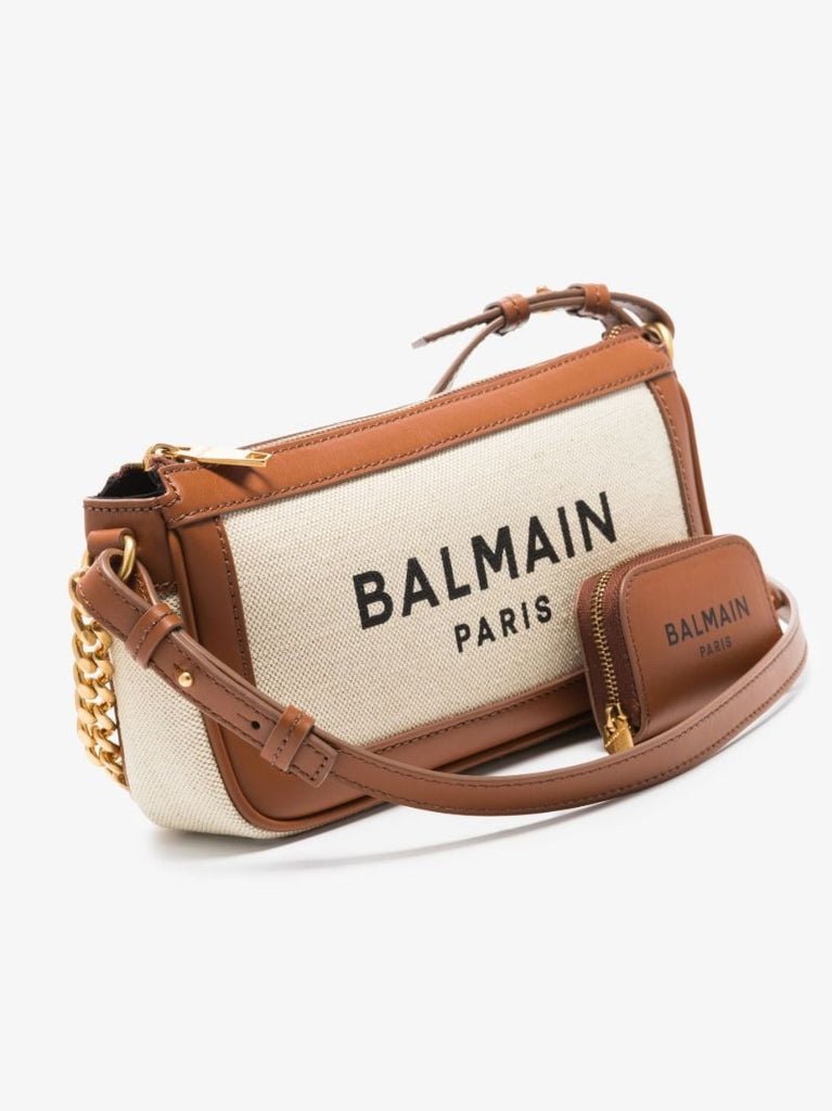 Neutral B-army Chain Leather Shoulder Bag