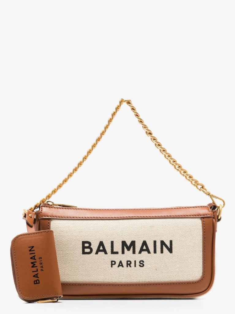 Neutral B-army Chain Leather Shoulder Bag