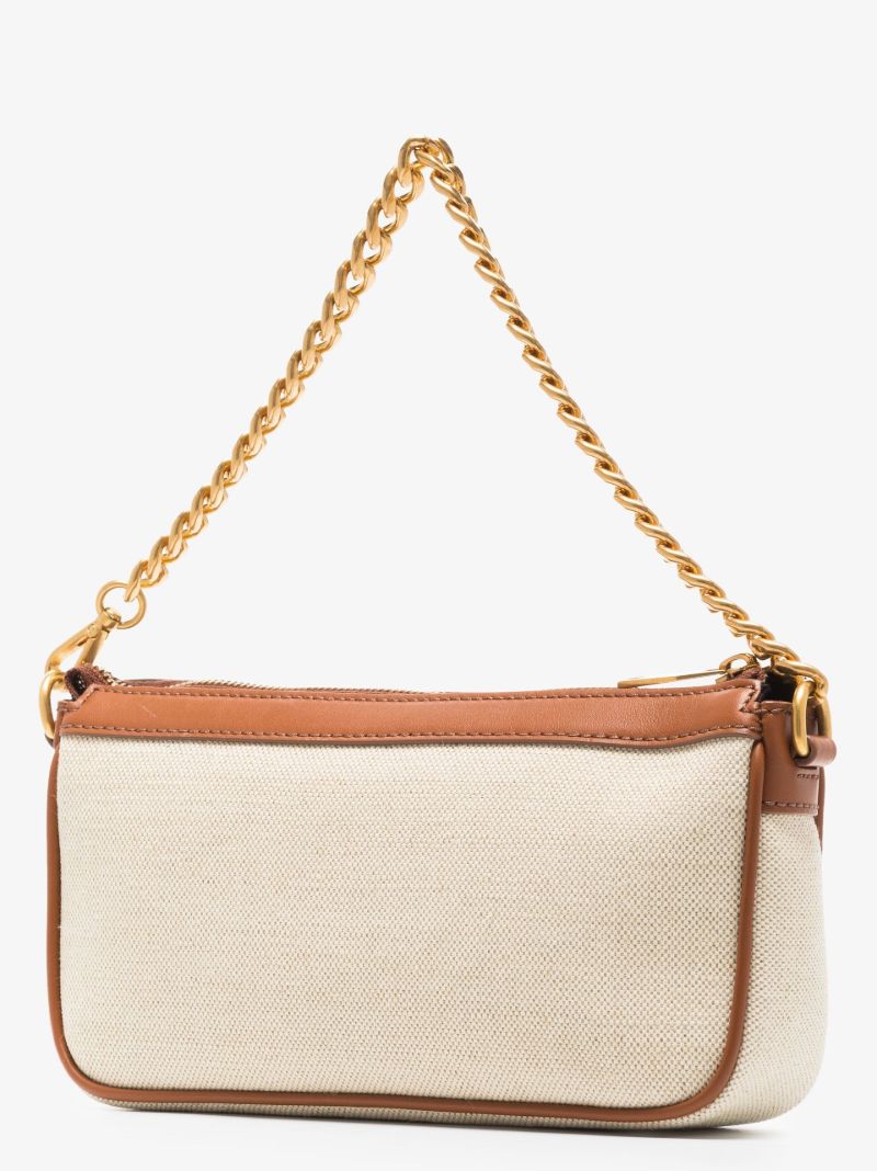 Neutral B-army Chain Leather Shoulder Bag